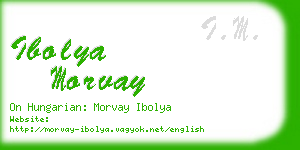 ibolya morvay business card